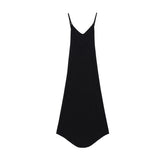 Women Casual Crepe Sleeveless Long Dress