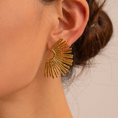 Accessories Women Elegant Half Sunflower Earrings