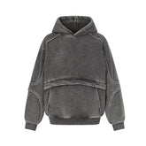 Men Washed Hooded Sweatshirt