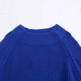 Women Casual Round Collar Pullover Knitted Sweater