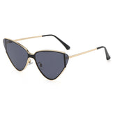 Accessories Women Large Metal Cat Eye Sunglasses
