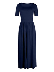 Women Casual Short Sleeve Loose Jumpsuit