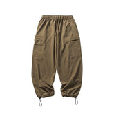 Men Casual Cotton Drawstring Cargo Sweatpants