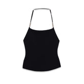Women Casual Backless Metal Strap Tank Tops