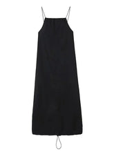 Women Sexy Backless Drawstring Camisole Midi Dress
