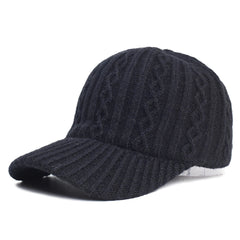 Women Fluffy Knitted Warm Winter Baseball Cap