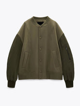 Kids Boys Casual Zipper Spliced Bomber Jacket