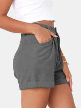 Women Casual High Waist Shorts with Pockets