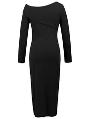 Women Casual Slant Off Shoulder Dress