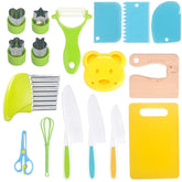Kids Knives Fruit Vegetable Kitchen Tools Cutting + Board