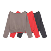 Women Casual Soft Long Sleeved Knitted Sweaters