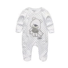 New Born Pure Cotton Double Button Footed Romper
