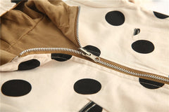 Baby Kids Toddler Reversible Polka Dot Windbreaker Trench Coat