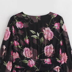 Women Casual Chiffon Printed Dress