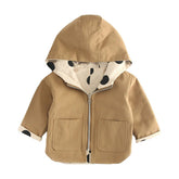 Baby Kids Toddler Reversible Polka Dot Windbreaker Trench Coat