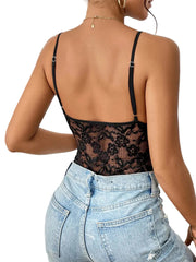 Woman Elegant Lace Intimate Bodysuit