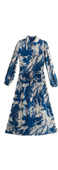 Woman Vintage Summer Printed Shirt Dress With Belt