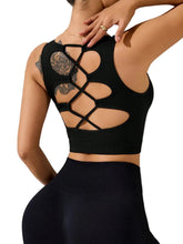 Women Crisscross Cropped Active Tank Tops