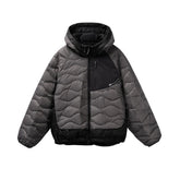 Kids Diamond Stitch Padded Hooded Jackets