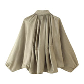 Women's Collar, long sleeved puffy baseball jacket