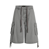 Men Casual Soft Denim Cargo Shorts