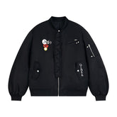 Kids Embroidered Badge Bomber Jacket