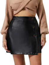 Women Buttoned High Rise Mini Skirt