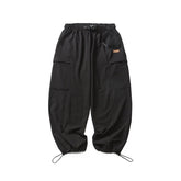 Men Casual Cotton Drawstring Cargo Sweatpants
