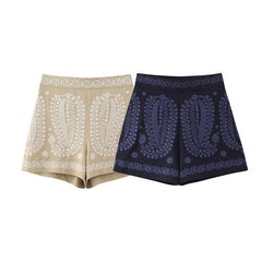 Women Embroidered A-LIne High Waisted Shorts