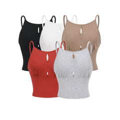 Women Cotton Knit Hollow Vest Tops