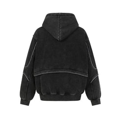 Men Washed Hooded Sweatshirt
