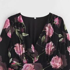 Women Casual Chiffon Printed Dress