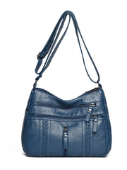 Accessories Women PU Leather Adjustable Strap Shoulder Bag