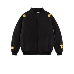 Unisex Embroidered Letter Varsity Jacket