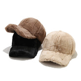 Accessories Women Warm Rabbit Fur Thick Plush Caps