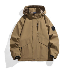 Unisex Long Sleeve Cotton Hooded Jacket