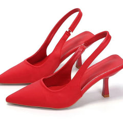 Accessories Women Pointed Toe Kitten Heel Slingback Pumps