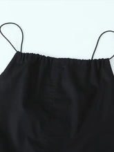 Women Sexy Backless Drawstring Camisole Midi Dress