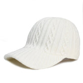 Women Fluffy Knitted Warm Winter Baseball Cap