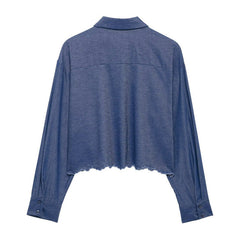 Women Casual Embroidery Short Shirt