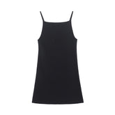 Women Casual Leisure Black Short Dress
