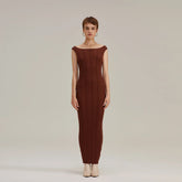 Women Summer Sleeveless Knitted Maxi Dress