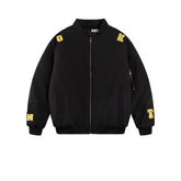 Unisex Embroidered Letter Varsity Jacket