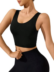Women Crisscross Cropped Active Tank Tops