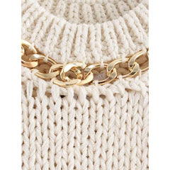 Women Classic Sleeveless Asymmetrical Tanks Top with Chain Detail