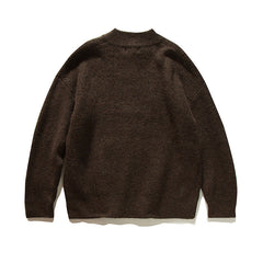 Men Casual Knit Buttoned Baseball Collar Sweaters