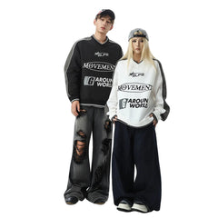 Unisex Casual Pullover Loose Sweatshirt