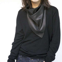 Accessories Women Leather Triangle Scarf