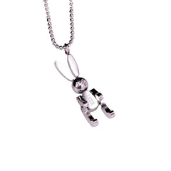 Woman Titanium Steel Rabbit Pendant Necklace