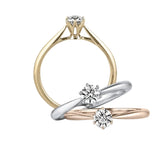 Woman Accessories Classic 0.5ct Round Zirconia Rings